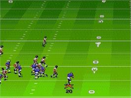 In game image of John Madden Football '92 on the Sega Genesis.