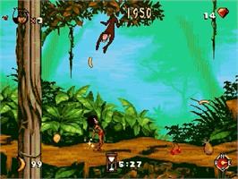 In game image of Jungle Book, The on the Sega Genesis.