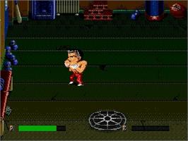 In game image of Ka•Ge•Ki: Fists of Steel on the Sega Genesis.