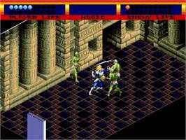 In game image of Light Crusader on the Sega Genesis.