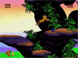 In game image of Lion King, The on the Sega Genesis.