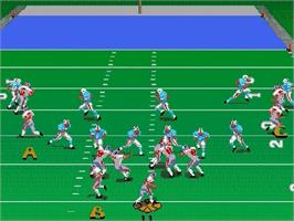 In game image of Madden NFL '98 on the Sega Genesis.