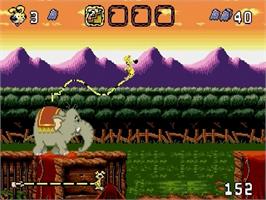 In game image of Marsupilami on the Sega Genesis.