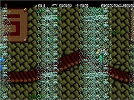 In game image of Midnight Resistance on the Sega Genesis.