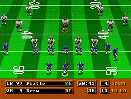 In game image of Mike Ditka Power Football on the Sega Genesis.