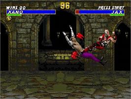 In game image of Mortal Kombat 3 on the Sega Genesis.