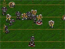 In game image of Mutant League Football on the Sega Genesis.