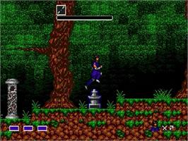 In game image of Mystic Defender on the Sega Genesis.