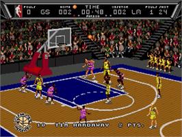 In game image of NBA Action '94 on the Sega Genesis.