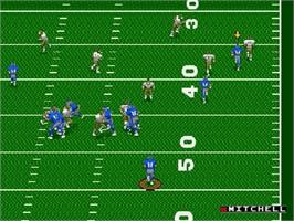 In game image of NFL 98 on the Sega Genesis.