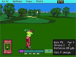 In game image of PGA Tour Golf on the Sega Genesis.