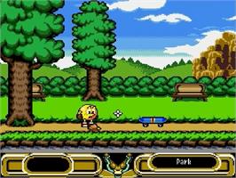 In game image of Pac-Man 2: The New Adventures on the Sega Genesis.