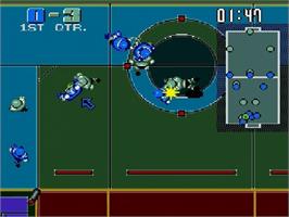 In game image of Power Ball on the Sega Genesis.