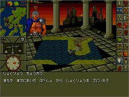 In game image of Powermonger on the Sega Genesis.