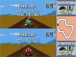 In game image of Quad Challenge on the Sega Genesis.