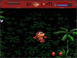 In game image of Radical Rex on the Sega Genesis.