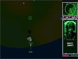 In game image of Red Zone on the Sega Genesis.