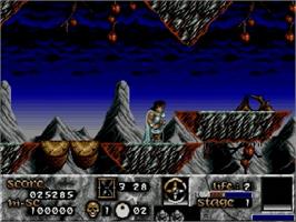 In game image of Risky Woods on the Sega Genesis.