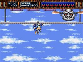 In game image of Rocket Knight Adventures on the Sega Genesis.
