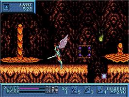 In game image of Saint Sword on the Sega Genesis.