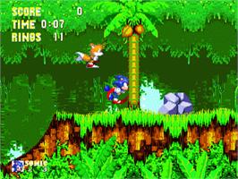 In game image of Sonic The Hedgehog 3 on the Sega Genesis.