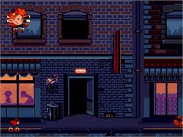 In game image of Spirou on the Sega Genesis.