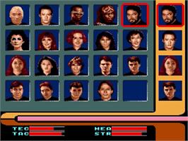In game image of Star Trek The Next Generation - Echoes from the Past on the Sega Genesis.