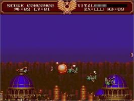 In game image of Steel Empire, The on the Sega Genesis.