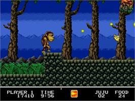 In game image of Toki: Going Ape Spit on the Sega Genesis.
