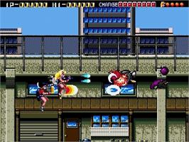 In game image of Trouble Shooter on the Sega Genesis.
