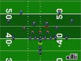 In game image of Unnecessary Roughness '95 on the Sega Genesis.