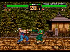 In game image of Virtua Fighter 2 on the Sega Genesis.