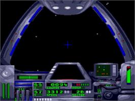 In game image of Warpspeed on the Sega Genesis.