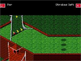 In game image of Will Harvey's Zany Golf on the Sega Genesis.