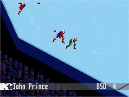 In game image of Winter Olympics: Lillehammer '94 on the Sega Genesis.