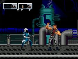 In game image of X-Perts on the Sega Genesis.