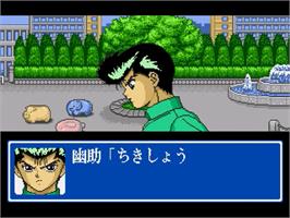 In game image of Yu Yu Hakusho Gaiden on the Sega Genesis.