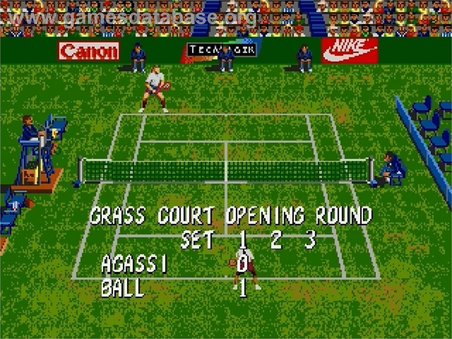 Andre Agassi Tennis - Sega Genesis - Artwork - In Game
