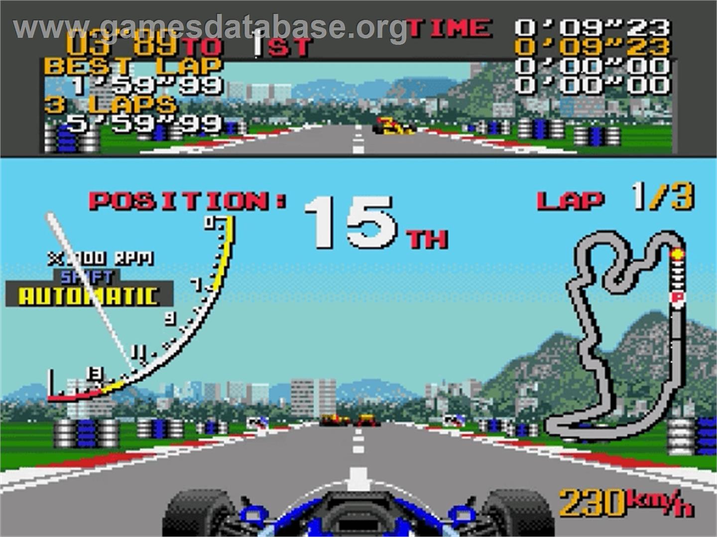 Ayrton Senna's Super Monaco GP 2 - Sega Genesis - Artwork - In Game