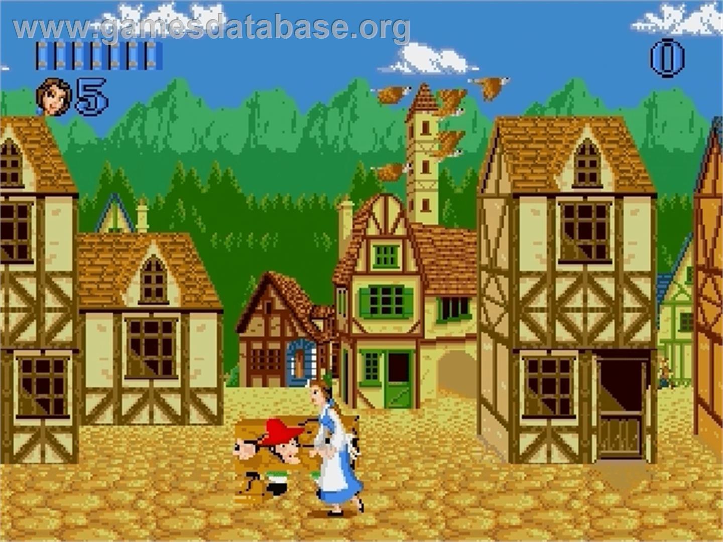 Beauty and the Beast: Belle's Quest - Sega Genesis - Artwork - In Game