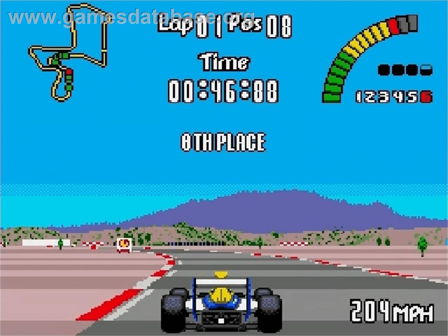 Nigel Mansell's World Championship - Sega Genesis - Artwork - In Game