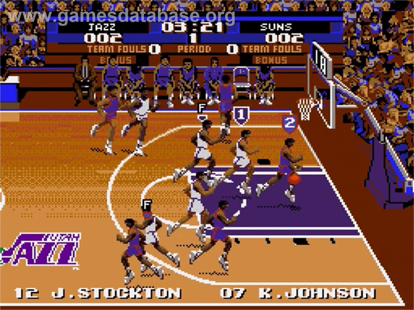 Tecmo Super NBA Basketball - Sega Genesis - Artwork - In Game