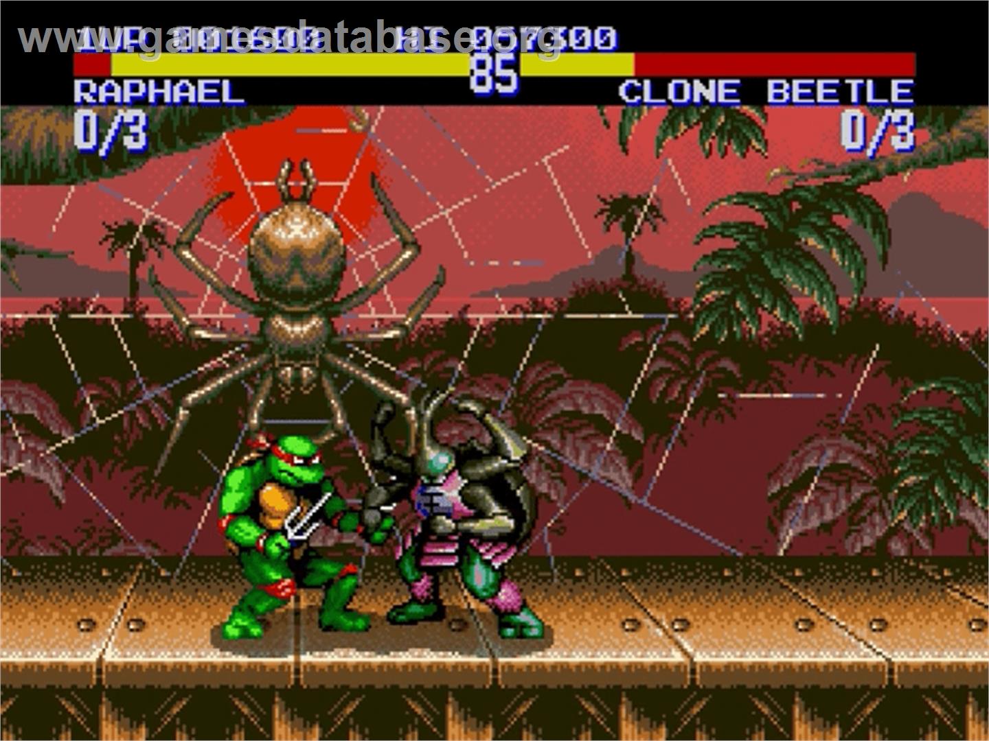 Teenage Mutant Ninja Turtles: Tournament Fighters - Sega Genesis - Artwork - In Game