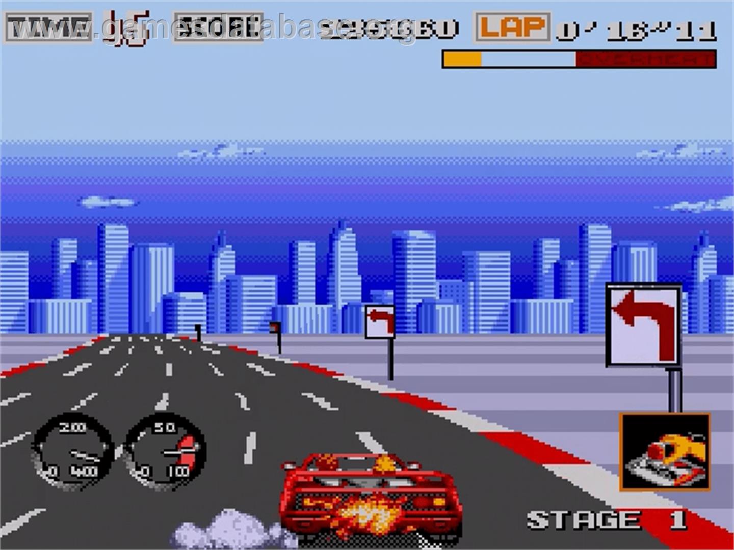 Turbo Out Run - Sega Genesis - Artwork - In Game
