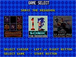 Title screen of 6-PAK on the Sega Genesis.