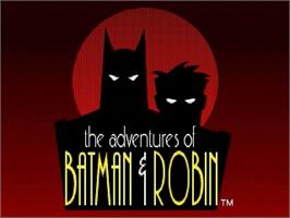 Title screen of Adventures of Batman and Robin, The on the Sega Genesis.