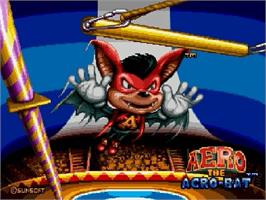 Title screen of Aero the Acro-Bat on the Sega Genesis.