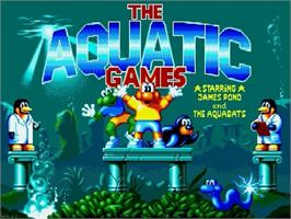 Title screen of Aquatic Games: Starring James Pond, The on the Sega Genesis.