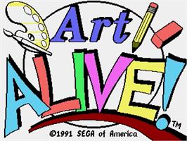 Title screen of Art Alive on the Sega Genesis.