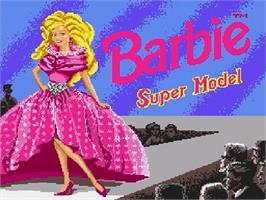 Title screen of Barbie Super Model on the Sega Genesis.
